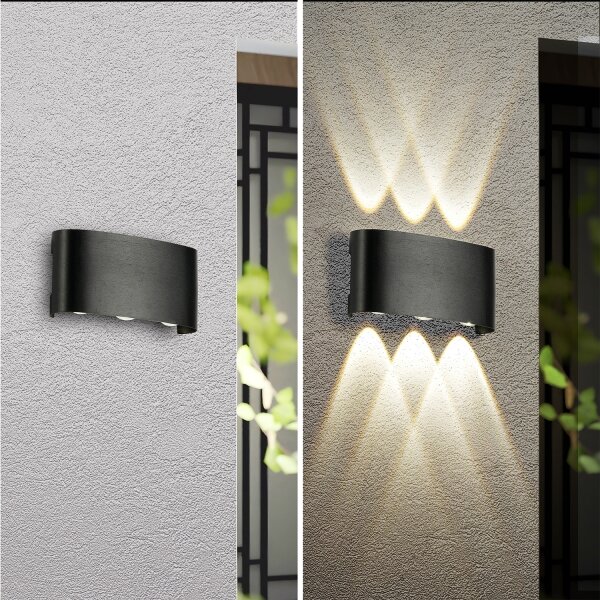 Brilagi - LED външна стенна лампа FLAREBOX LED/6W/230V черна IP65