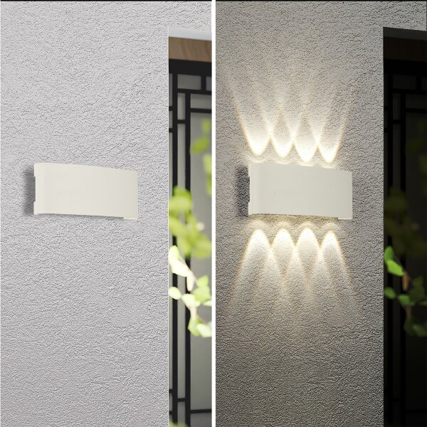 Brilagi - LED външно стеново осветително тяло FLAREBOX LED/8W/230V бяло IP65