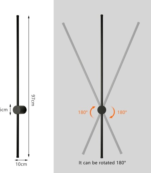 Brilagi - LED външно стенно осветително тяло AURA LED/20W/230V 3000K IP54 черно