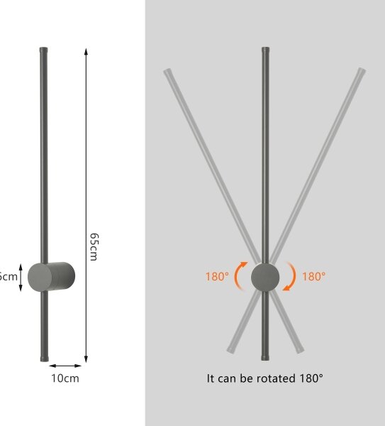 Brilagi - LED външно стенно осветително тяло AURA LED/12W/230V 4000K IP54 антрацит