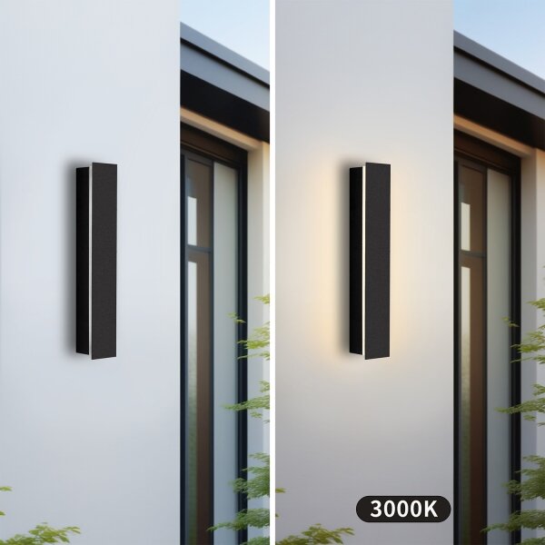 Brilagi - LED външно стенно осветително тяло LINEAR LED/8W/230V 3000K IP65 черно
