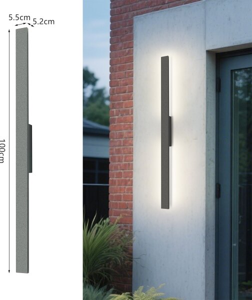 Brilagi - външно стенно LED осветително тяло LUNA LED/24W/230V 3000K IP65 антрацит