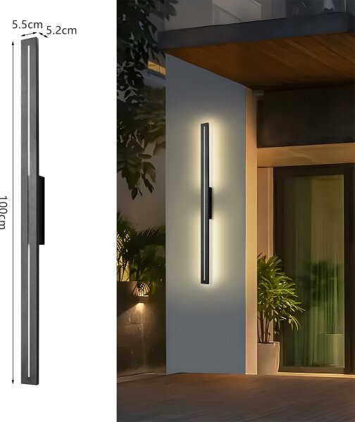 Brilagi - LED външно стенно осветително тяло LINEO LED/24W/230V 3000K IP65 черно