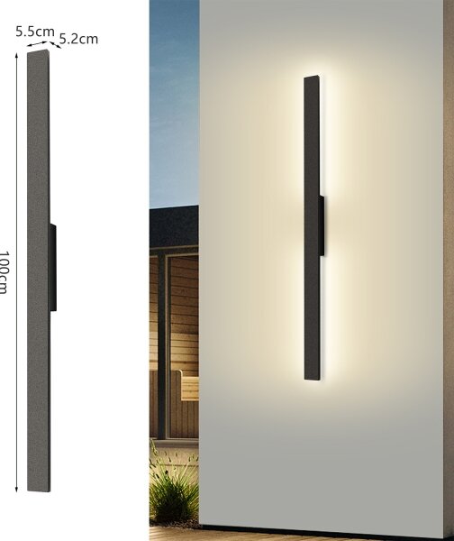 Brilagi - LED външно стенно осветително тяло LUNA LED/24W/230V 4000K IP65 черно