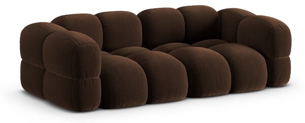 Тъмнокафяв кадифен диван 250 cm Loretto – Cosmopolitan Design