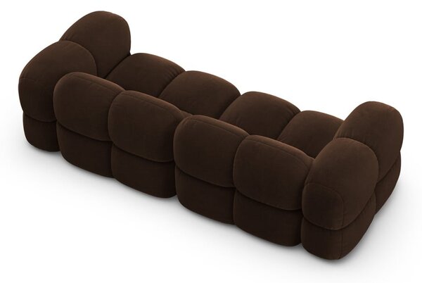 Тъмнокафяв кадифен диван 250 cm Loretto – Cosmopolitan Design