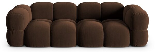 Тъмнокафяв кадифен диван 250 cm Loretto – Cosmopolitan Design