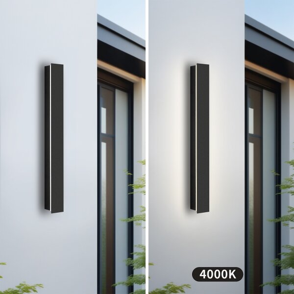 Brilagi - Външно стенно LED осветително тяло LINEAR LED/12W/230V 4000K IP65 черно
