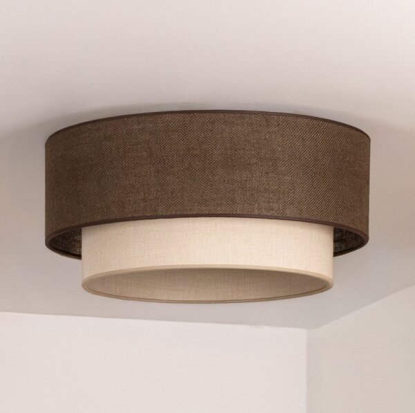 Brilagi - LED таванно осветително тяло BOHO ECO 1xE27/10W/230V Ø 40 см кафяво/кремаво