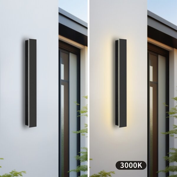 Brilagi - LED Външно стенно осветително тяло LINEAR LED/12W/230V 3000K IP65 черно