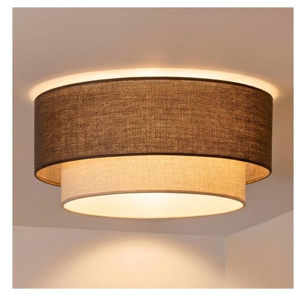 Brilagi - LED таванно осветително тяло BOHO ECO 1xE27/10W/230V Ø 40 см кафяво/кремаво