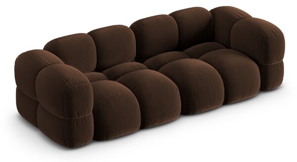 Тъмнокафяв кадифен диван 250 cm Loretto – Cosmopolitan Design