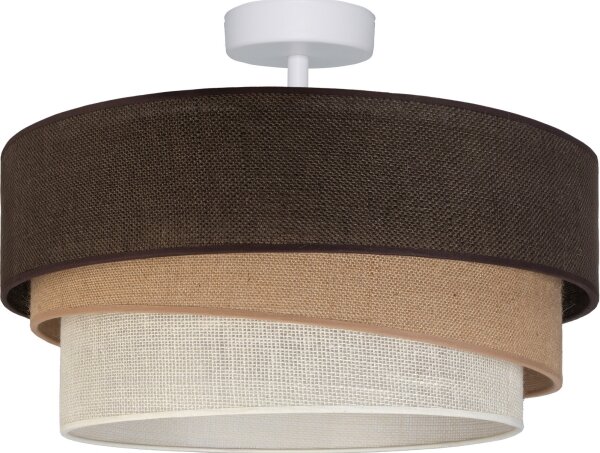 Brilagi - Плафонен полилей TRIO 1xE27/60W/230V Ø 40 см кафяв/бежов/бял
