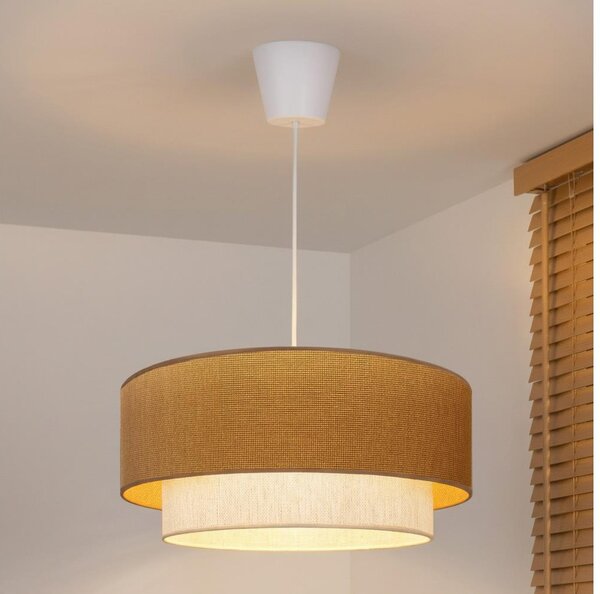 Brilagi - LED полилей на кабел BOHO ECO 1xE27/10W/230V Ø 40 см бежов/кремав