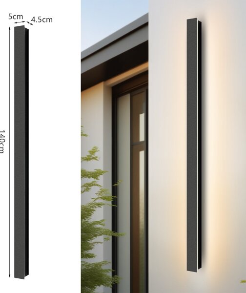 Brilagi - LINEAR LED външно стенно осветително тяло 32W/230V 3000K IP65 черно