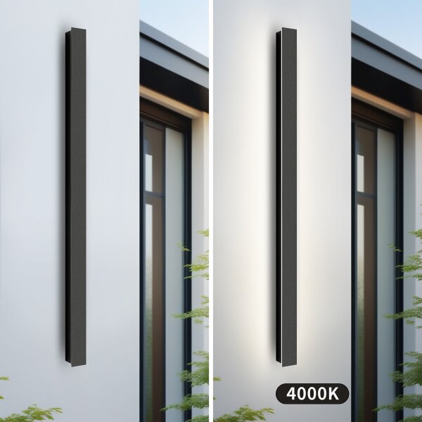 Brilagi - Външно стенно LED осветително тяло LINEAR LED/22W/230V 4000K IP65 черно