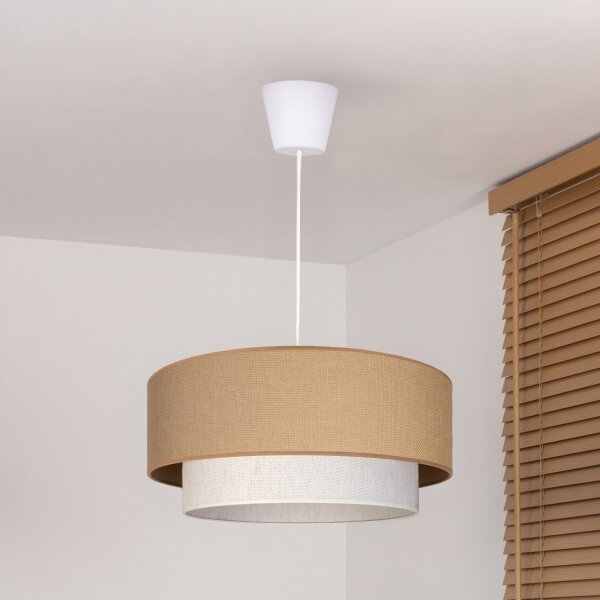 Brilagi - LED полилей на кабел BOHO ECO 1xE27/10W/230V Ø 40 см бежов/кремав