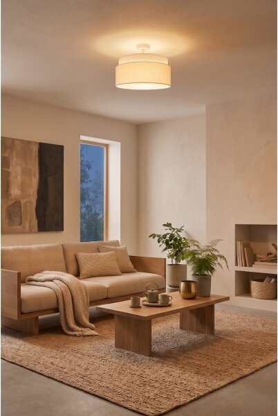 Brilagi - Плафониера PADOVA 1xE27/60W/230V Ø 40 см кремава