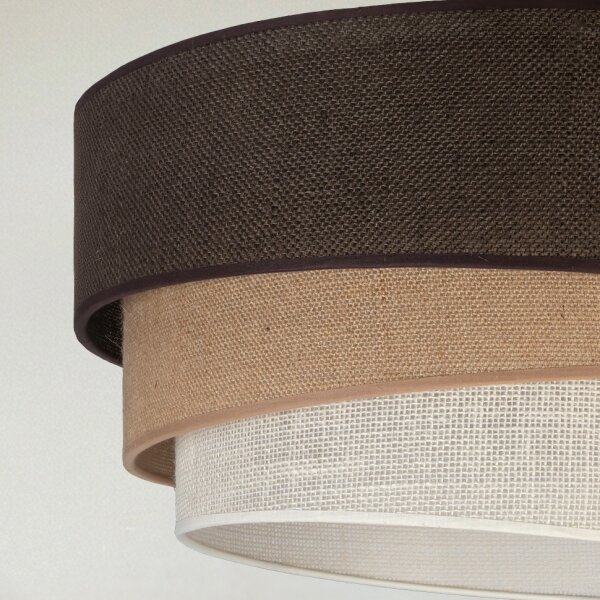 Brilagi - Таванно осветително тяло TRIO 3xE27/60W/230V Ø 60 см кафяво/бежово/бяло