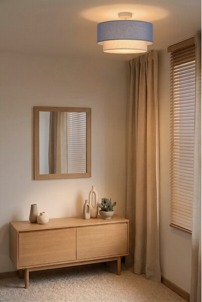Brilagi - LED полилей за повърхностен монтаж BOHO ECO 1xE27/10W/230V Ø 40 см син/кремав