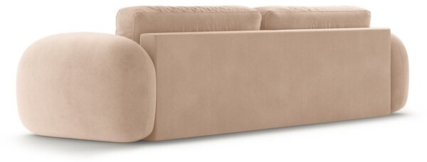 Бежов кадифен сгъваем/с място за съхранение диван 262 cm Tonale – Cosmopolitan Design
