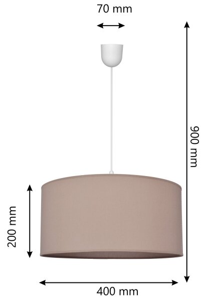 Висящ полилей ALBA 1xE27/15W/230V Ø 40 см бежов