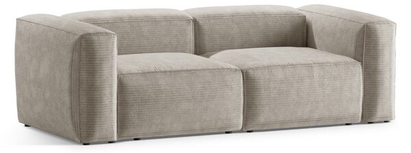 Бежов диван от рипсено кадифе 224 cm Bergamo – Cosmopolitan Design