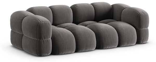 Сив кадифен диван 250 cm Loretto – Cosmopolitan Design