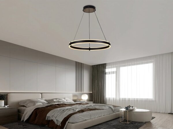 Brilagi-LED Димируем полилей на кабел CIRCLE LED/85W/230V 3000-6500K черен + дистанционно управление