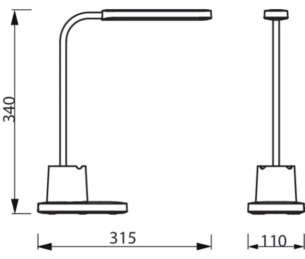 Philips - LED регулируема настолна лампа BUCKET LED/7W/5V 1800 mAh CRI 90