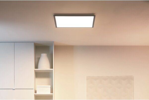 WiZ - LED Димируем плафон SUPERSLIM LED/36W/230V черен Wi-Fi