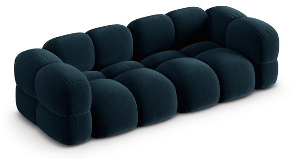 Тъмносин кадифен диван 250 cm Loretto – Cosmopolitan Design