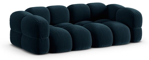 Тъмносин кадифен диван 250 cm Loretto – Cosmopolitan Design