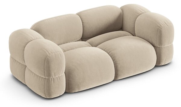 Бежов кадифен диван 210 cm Loretto – Cosmopolitan Design