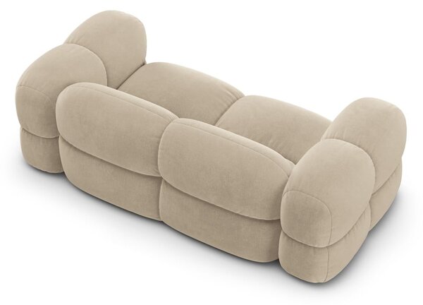 Бежов кадифен диван 210 cm Loretto – Cosmopolitan Design