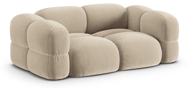 Бежов кадифен диван 210 cm Loretto – Cosmopolitan Design