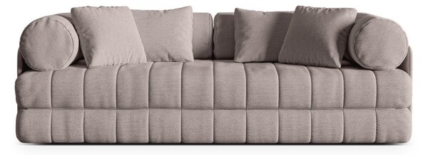 Сиво-бежов сгъваем диван от прежда с примки от букле 206 cm Kemi – Cosmopolitan Design
