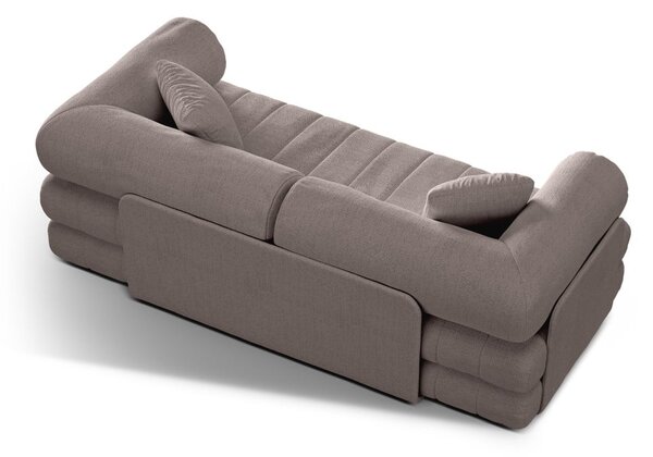 Сиво-бежов сгъваем диван от прежда с примки от букле 206 cm Kemi – Cosmopolitan Design