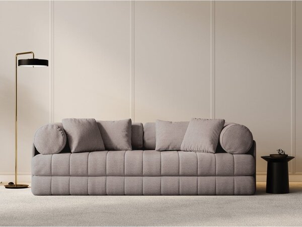 Сиво-бежов сгъваем диван от прежда с примки от букле 206 cm Kemi – Cosmopolitan Design