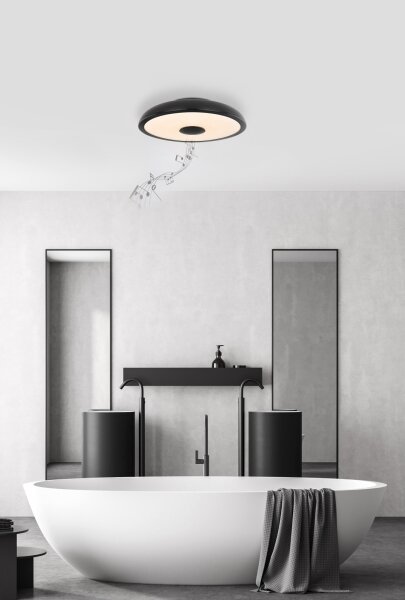 Globo - LED RGB Лампа за баня с високоговорител RAFFY LED/18W/230V IP44 + д.у