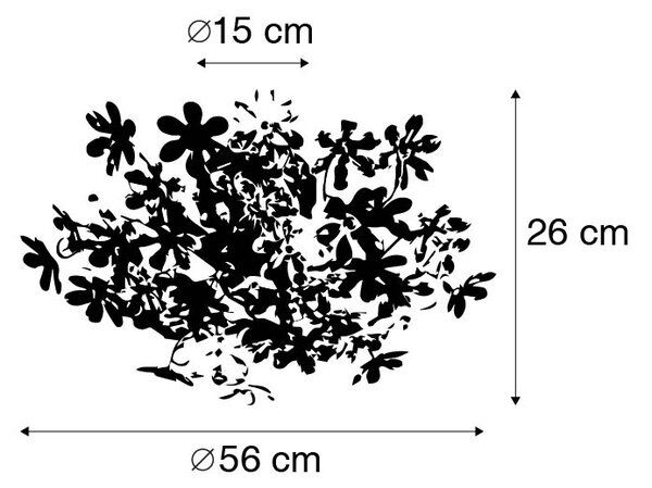 Таванна лампа хром 56 см - Fiore