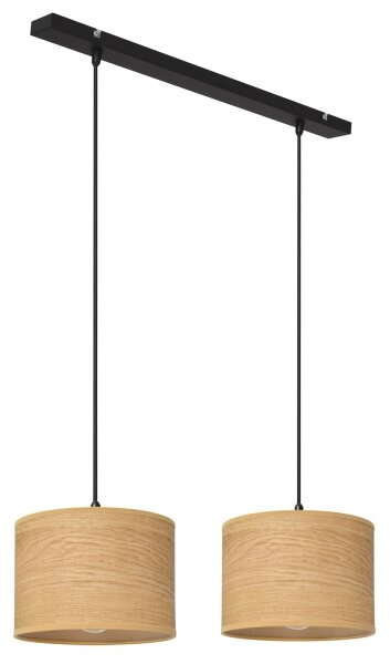Пендел ALBA 2xE27/15W/230V кафява/черна