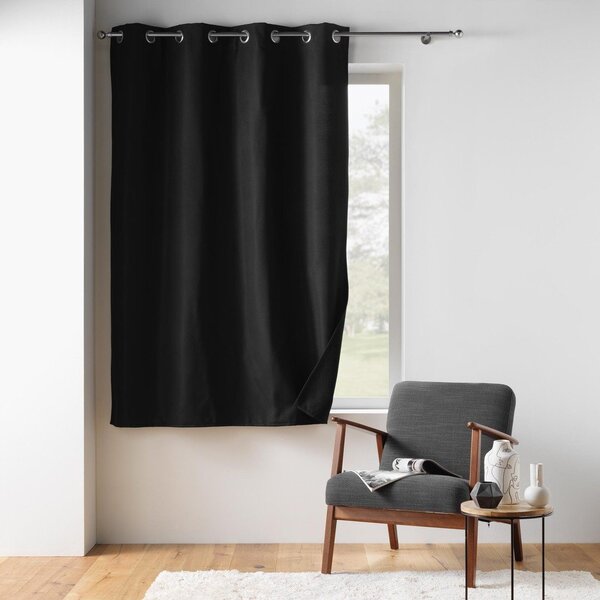 Черно термо/dimout перде от микрофибър 135x180 cm Micropolar – douceur d'intérieur