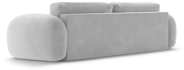 Светлосив кадифен сгъваем/с място за съхранение диван 262 cm Tonale – Cosmopolitan Design