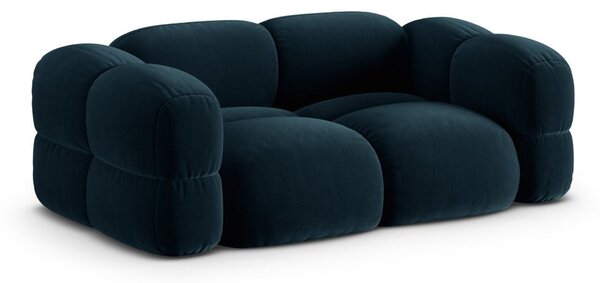Тъмносин кадифен диван 210 cm Loretto – Cosmopolitan Design