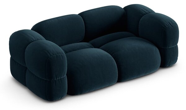 Тъмносин кадифен диван 210 cm Loretto – Cosmopolitan Design