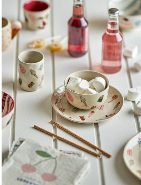 Глинен детски комплект за хранене 3 бр. Sweets – Bloomingville Mini