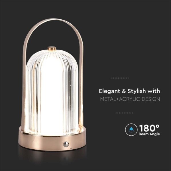 LED регулируема настолна лампа LED/1W/5V 3000-6000K 1800 mAh мед