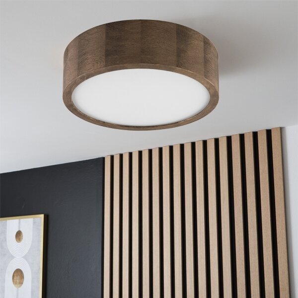 Brilagi - LED таванно осветително CARVALHO 1xE27/60W/230V дъб орех Ø27 см