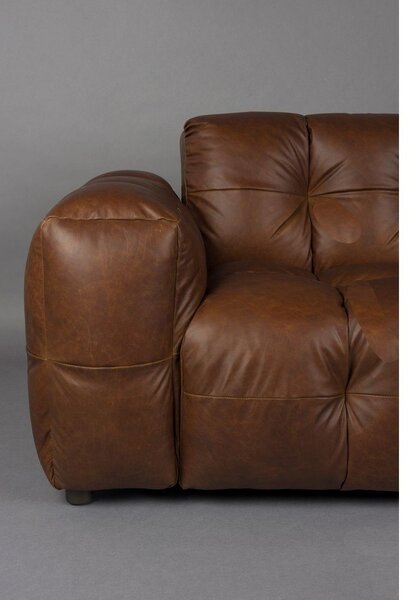 Кафяв кожен модулен диван 264 cm Hackman – Dutchbone